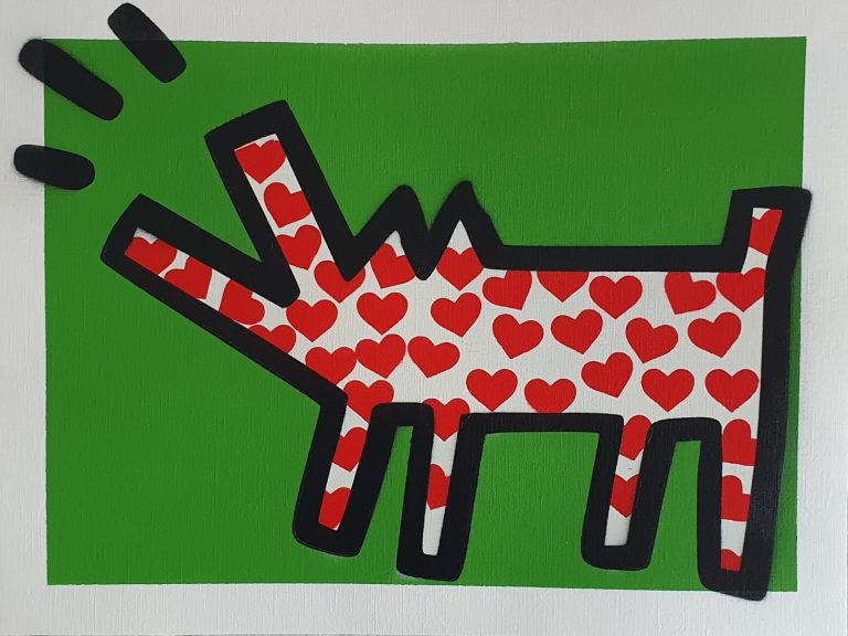 Cartoon dog full of Love